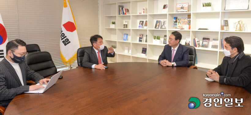 국민의힘 윤석열 대선후보 한신협 인터뷰4