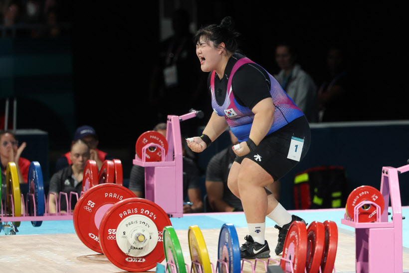 박혜정, 131kg 성공하고 포효