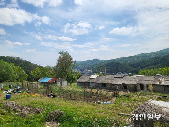 역사의 뒤안길로 사라진 하남지역 최대 식용견 사육장 밀집지인 하산곡동 산 18번지 일대. 하남/김종찬기자 chani@kyeongin.com