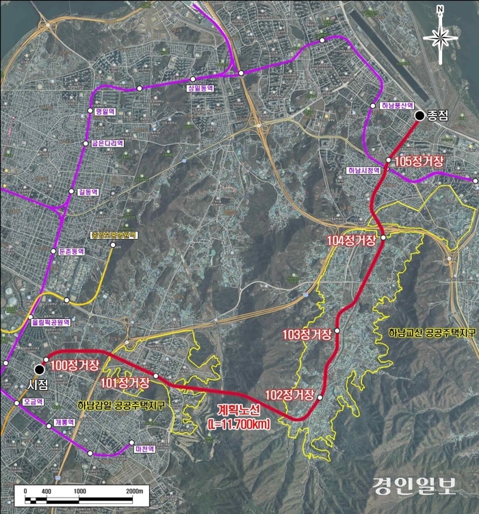 송파하남선 광역철도 건설 구간/경기도 제공