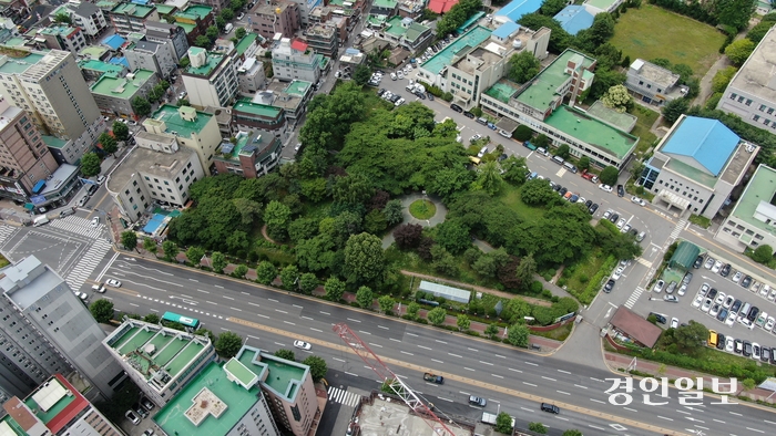 안양시 만안구 안양6동 구 농림축산검역본부 부지 내 녹지 전경. /안양시 제공