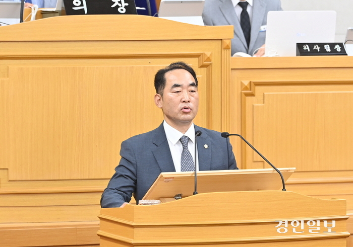 파주시의회 최유각 의원이 본회의 5분 발언을 통해 운정신도시 내 경찰서 신설을 촉구하고 나섰다. /파주시의회 제공