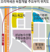 성남시, 분당 오리역 일대 유휴부지·상가 등 52만㎡ 복합개발