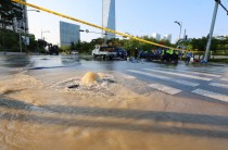 송도 상수도관 잇단 파열 사고… 간척지 토양 염분 원인 가능성