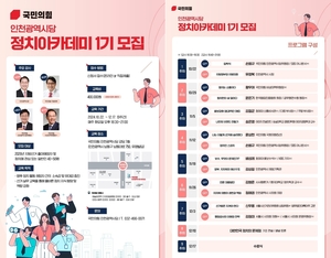 국민의힘 인천시당, '1기 정치아카데미' 운영…전·현직 정치인 특강